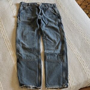 Agolde Women's Straight Leg Jeans in Washed Gray-Blue